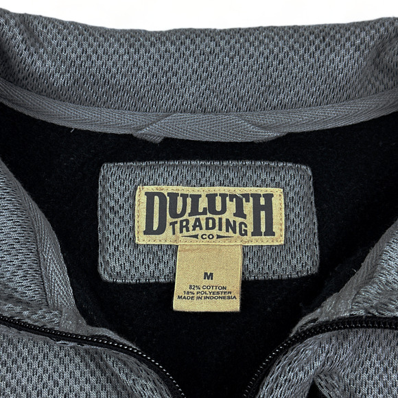 Duluth Trading Company Vest Adult MEDIUM Gray Black Half Zip - Picture 4 of 7